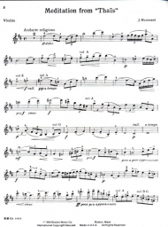 Massenet - Meditation from Thaïs for Violin and Piano (BOS) Massenet - Meditation from Thaïs for Violin and Piano (BOS)