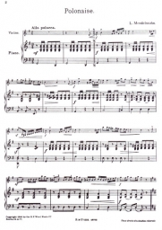 Mendelssohn - Miniatures for Violin & Piano, Vol. 1 (BOS)