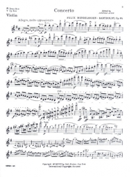 Concerto in E minor Op. 64 for Violin and Piano