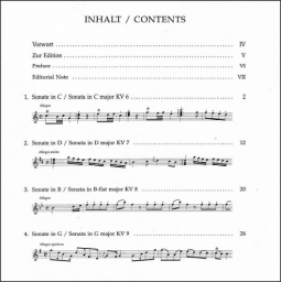 Four Sonatas (Early Sonatas 1) KV 6-9