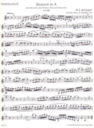 W AMozart - Quintet in A major, KV 581
