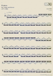 Pärt - Fratres For Violin & Keyboard (UE)