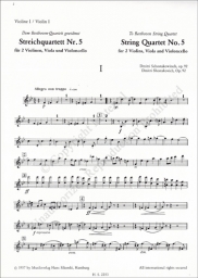 Shostakovich - String Quartet No. 5 in B-flat major, Op. 92 Shostakovich - String Quartet No. 5 in B-flat major, Op. 92