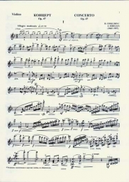 Sibelius Concerto For Violin And Orchestra Piano Score