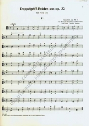 Hans Sitt - Double Stop Etudes 0p.32 For Viola Solo