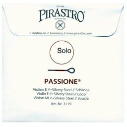 Passione Solo Violin E string, Loop - silvery steel - medium