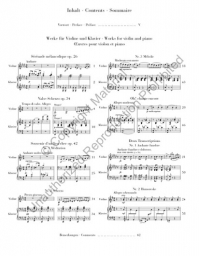 Works for Violin and Piano - Urtext