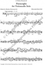 Walton - Two Pieces for Solo Cello (OUP)