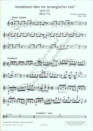 Weber - Variations on a Norwegian Tune, Op. 22 (SCHOTT)