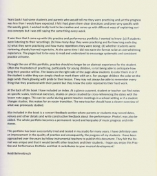 Practice And Performance Portfolio