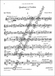 Bloch - String Quartet No. 2 - Parts (B&H)
