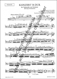 Konzert B-Dur/Bb major Violoncello und Orchester