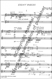 Eight Pieces for Violin and Oboe - Score