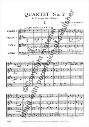 Quartet No. 2 in D Major - Score