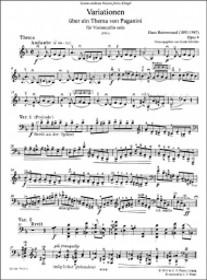 Paganin i- Variationen Opus 4 Violoncello Solo