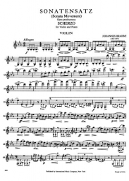 Brahms - Sonata Movement - Scherzo (INT)