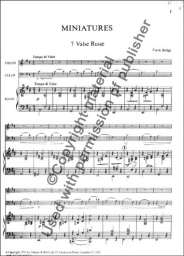 Bridge - Miniatures for Piano Trio, Set 3 (S&B) Bridge - Miniatures for Piano Trio, Set 3 (S&B)