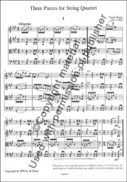 Bridge - Three Pieces for String Quartet, H43 (1904) Bridge - Three Pieces for String Quartet, H43 (1904)