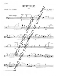 Bridge - Four Pieces  for Cello and Piano (FABER)