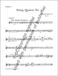 Britten - String Quartet No. 3, Op. 94 - Parts (FABER)