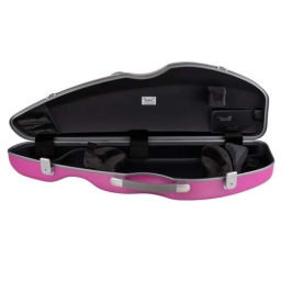 Bam Bonbon Hightech Contoured Violin Case - 4/4 - White-Violet