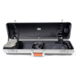 Bam La Defense Hightech Oblong Violin Case -Brushed Aluminium