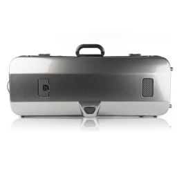 Bam Hightech Oblong Viola Case - Silver Carbon Look- With Pocket