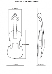 Estuche de Viola Riboni UNODUE T2 - Negro - Pequeño (Hasta 16 3/8 pulgadas)