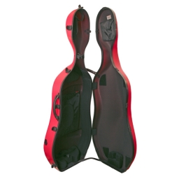 Estuche para Cello Bam Classic - rojo, con ruedas