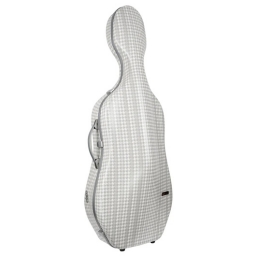 Bam Cabourg Hightech Slim Cello Case - Grey with Silver Trim