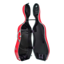 Bam Hightech Slim Graffiti Cello Case-Raspberry with Silver Trim