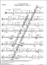 Carter - Two Fragments for String Quartet (B&H)