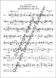 Carter - Figment No. 2 for Solo Cello "Remembering Mr. Ives"