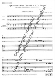 Capriccio e Due Sonate A Due (E Basso)