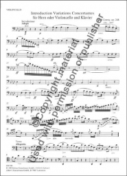 Introduction, Variations Concertantes for Cello and Piano