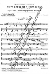 de Falla - Suite of Spanish Folksongs for Violin (CHESTER) de Falla - Suite of Spanish Folksongs for Violin (CHESTER)