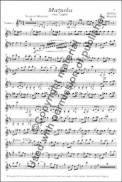 Mazurka from Coppélia - Parts