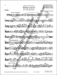 Delius - Romance for Cello and Piano (B&H)