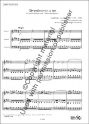 Dittersdorf - Divertimento in E for 2 Violins and Cello (DOB)