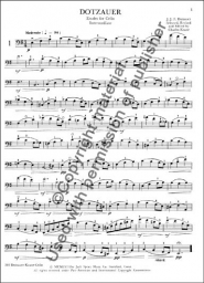 Intermediate Dotzauer - Etudes for Cello (SPRATT)