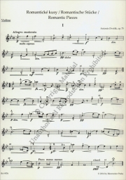 Dvorak - Romantic Pieces for Violin and Piano, Op. 75 (BAR)