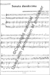 Sonata Duodecima für Violine, Fagott und Basso Continuo Sonata Duodecima für Violine, Fagott und Basso Continuo