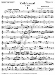 Haydn, Michael - Violin Concerto in B flat Major (DOB)