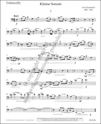 Hindemith - Little Sonata for Cello and Piano (SCHOTT)
