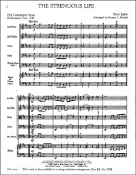 Joplin - The Strenuous Life for String Quartet