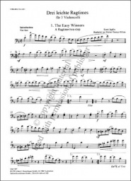 Joplin - Three Easy Ragtimes for 3 Cellos