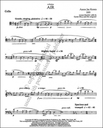 Air for Cello and Piano Air for Cello and Piano