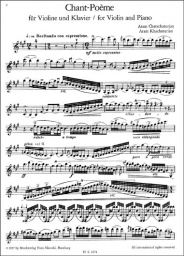 Khachaturian - Chant-Poème for Violin and Piano (SIK)