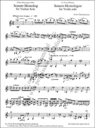 Sonata-Monologue for Violin Solo