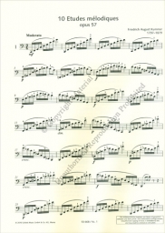 10 Etudes Melodiques opus 57 for Violincello